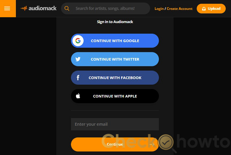 How to Login to Your Audiomack Account