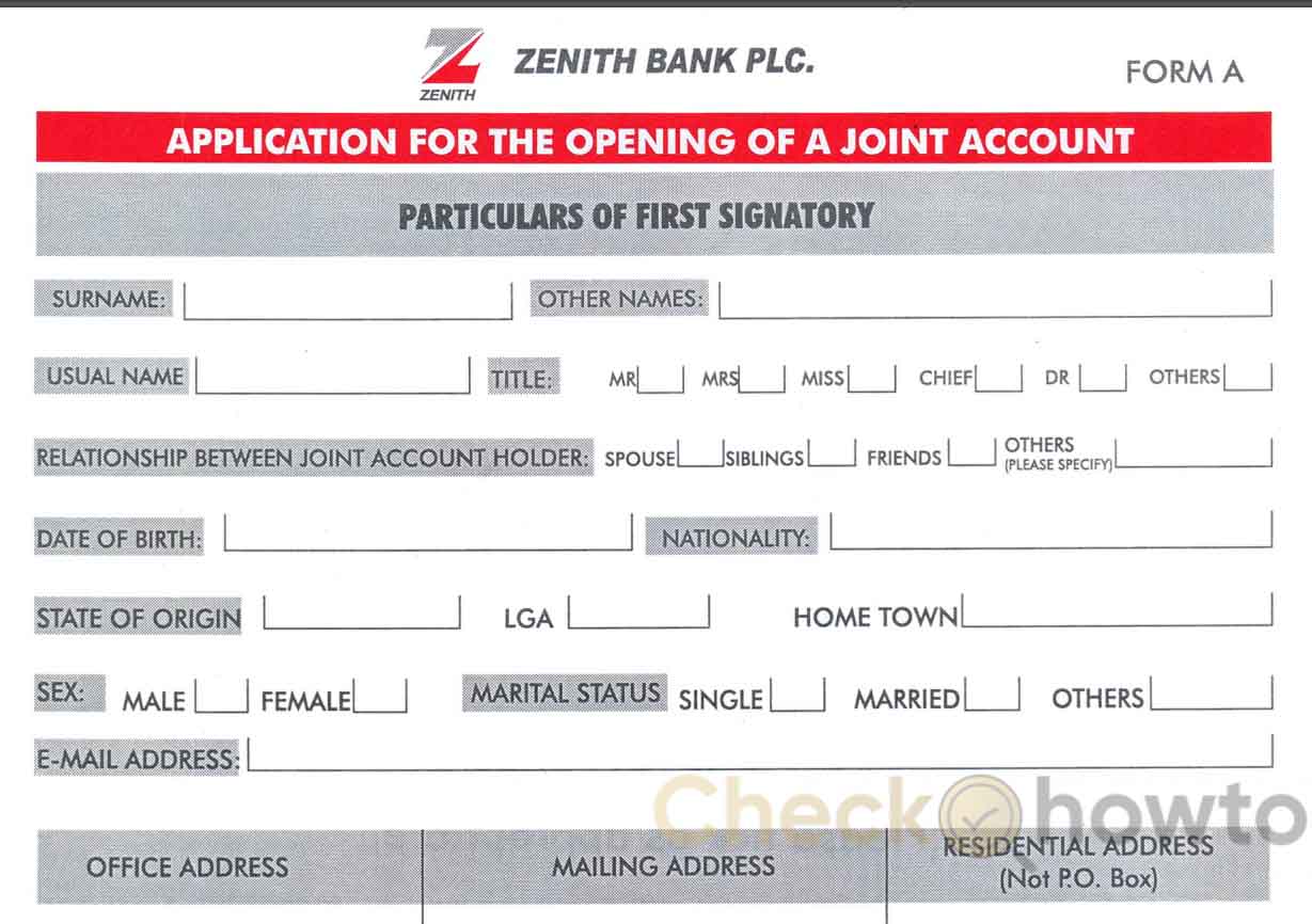 How to Open a Zenith Bank Account