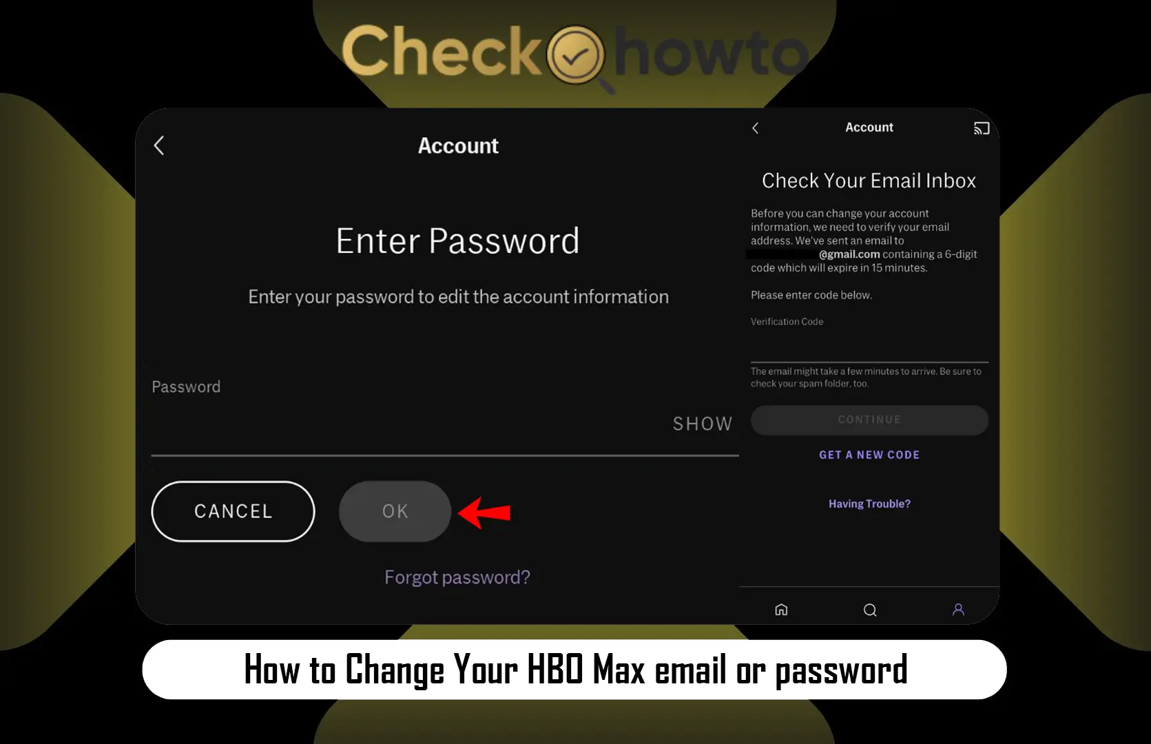 How to Change Your HBO Max email or password