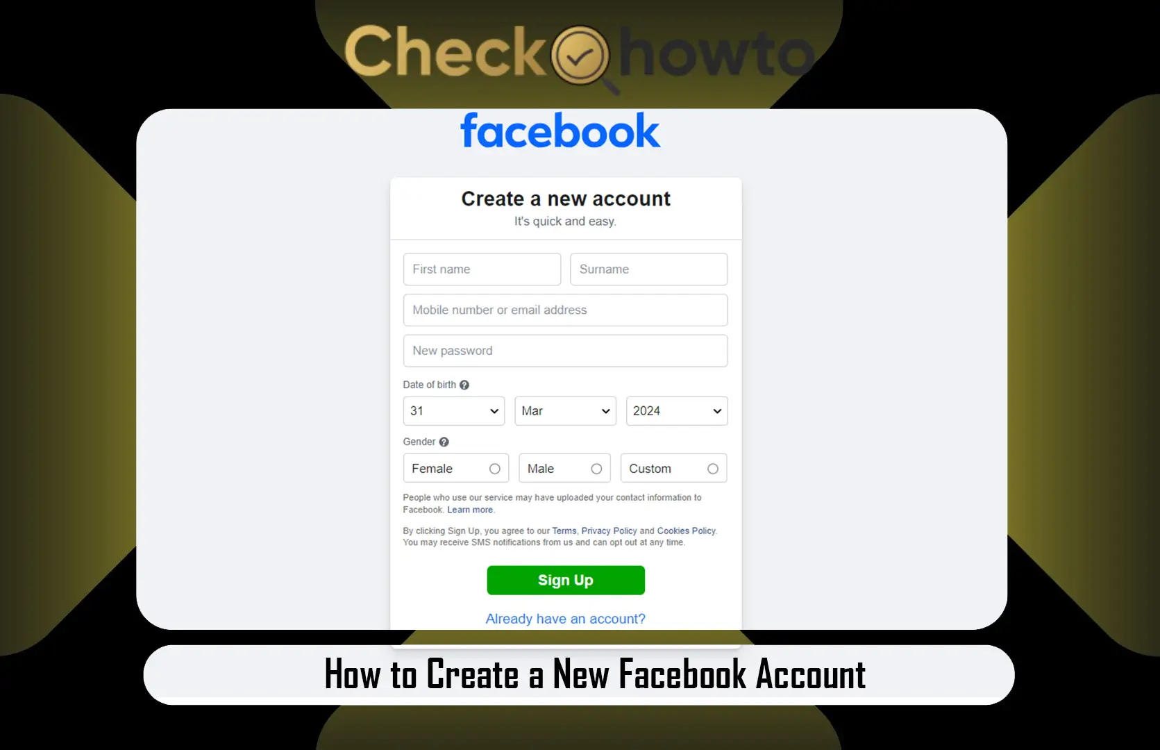 How to Create a New Facebook Account