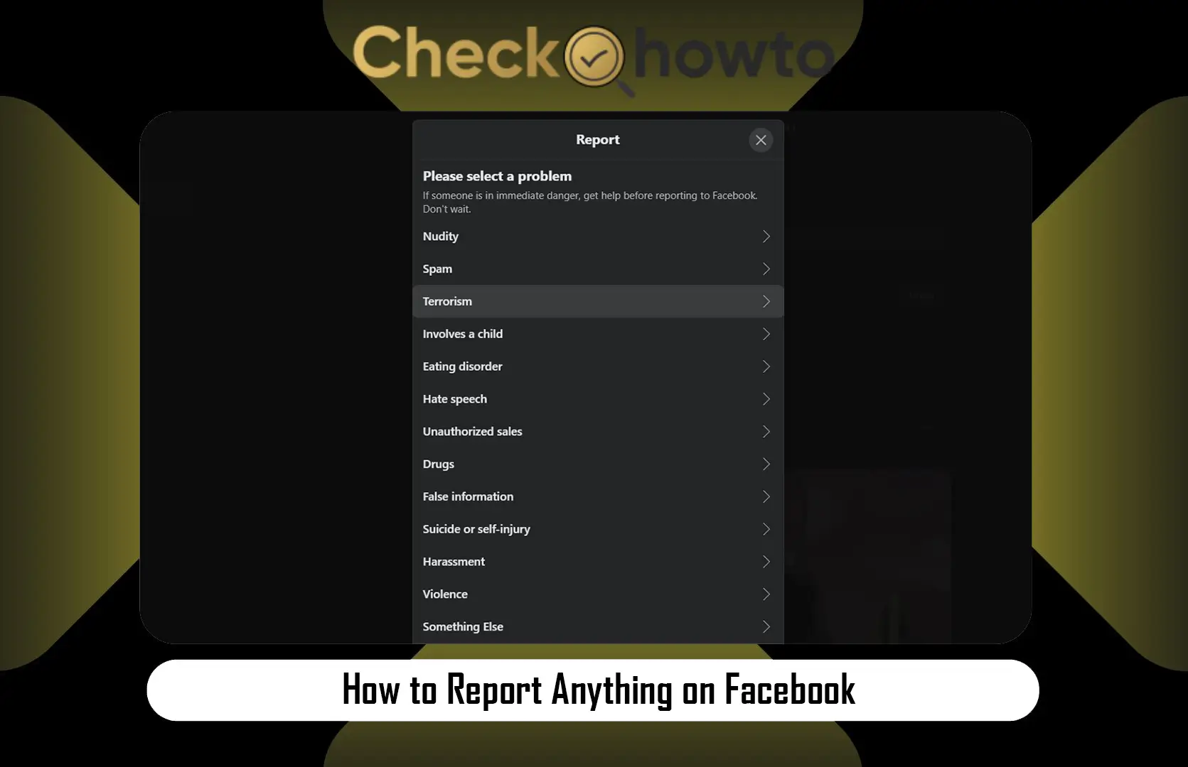 How to Report Anything on Facebook
