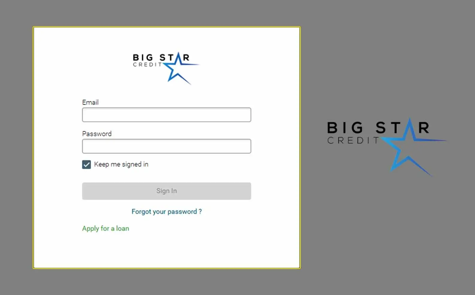 Big Star Credit Login at Bigstarcredit.com
