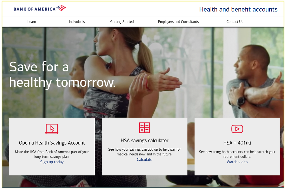 Health Accounts with Bank of America