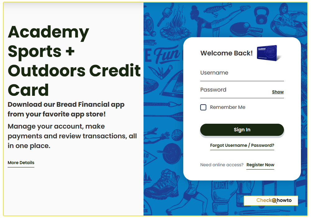 How I Log In to My Academy Credit Card Account