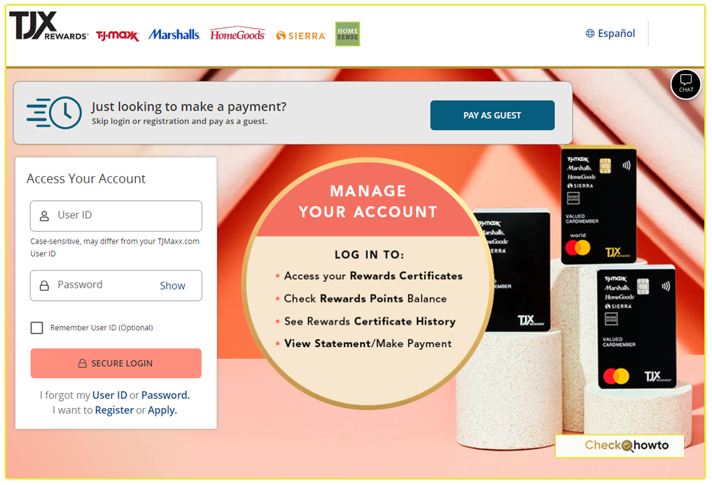 How I Log In to My T.J. Maxx Credit Card Account
