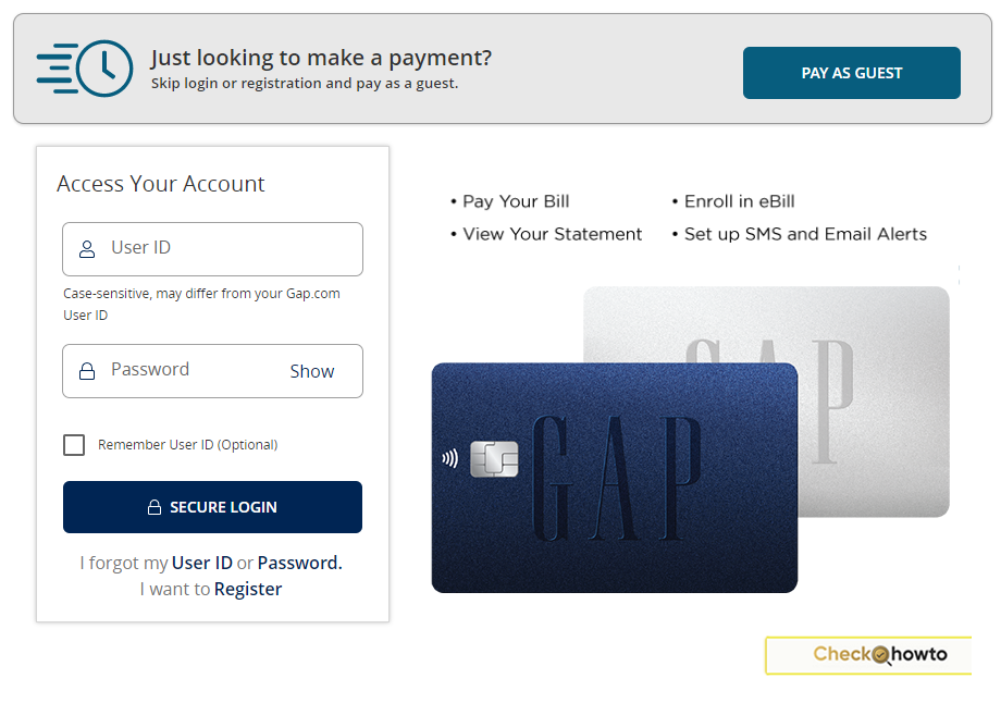 How I Login to My Gap Credit Card Account