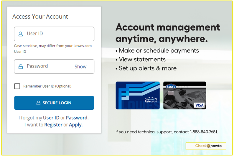 How I Login to My Lowe’s Credit Card Account