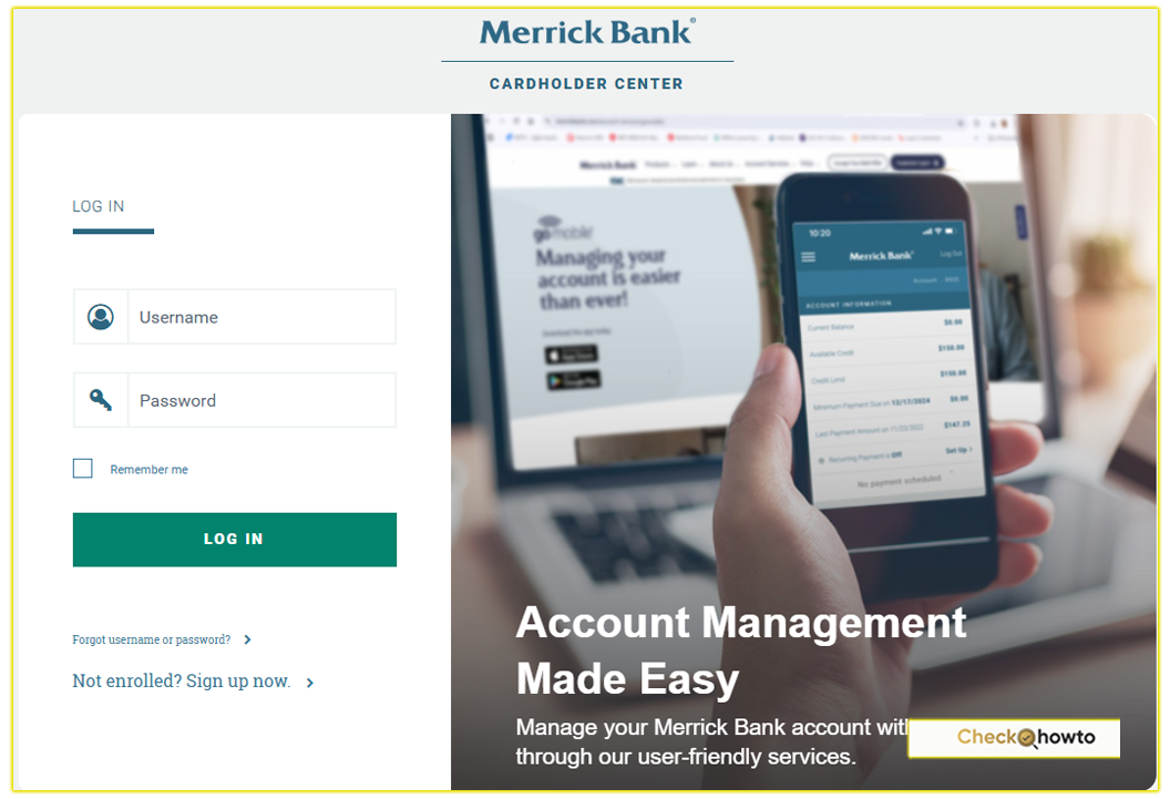 How I Login to My Merrick Credit Card Account