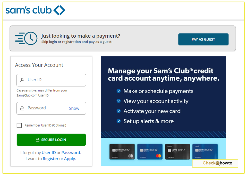 How I Login to My Sam's Club Credit Card Account