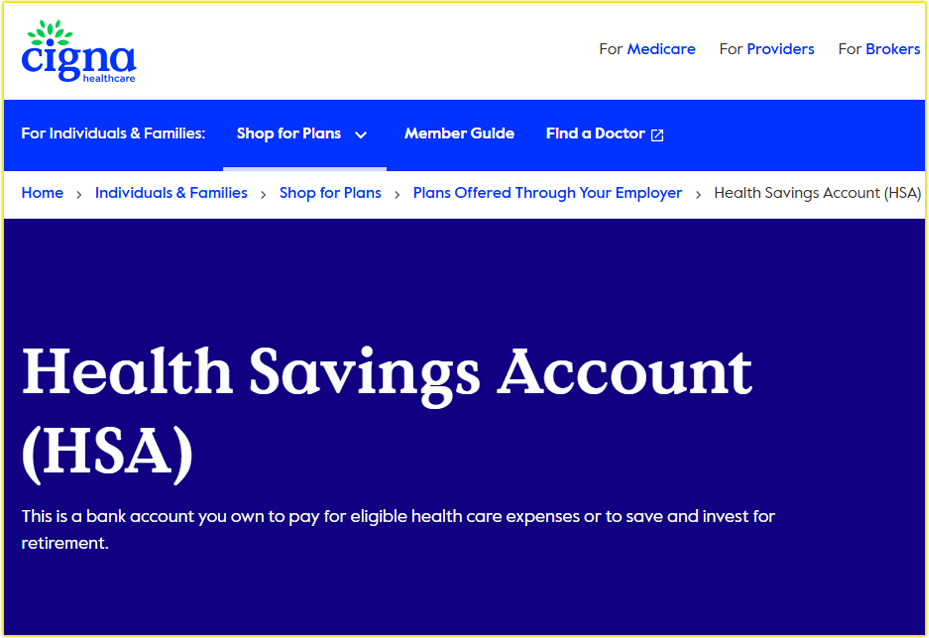Cigna Health Savings Account