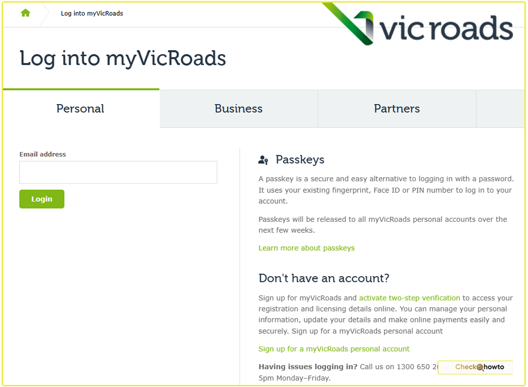 How I Login to My VicRoads Account
