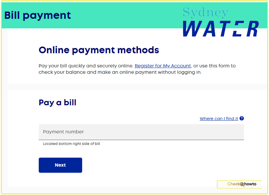 Sydney Water Bill Payment
