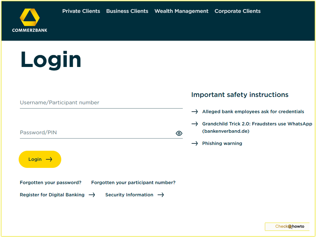 How I Login to My Commerzbank Account