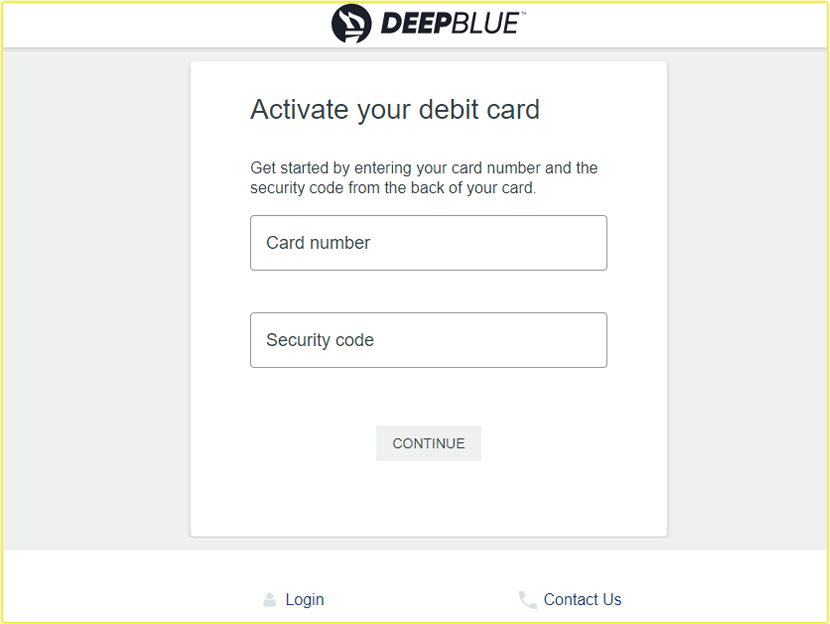 Deepbluedebit.com Activate - Deepblue Debit Card Activation