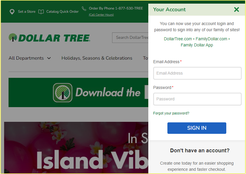 How I Login to My Dollar Tree Account