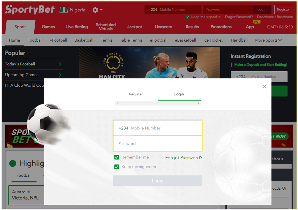 How I Login to My SportyBet Account