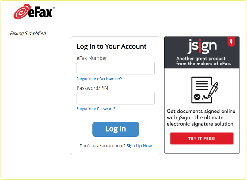 How I Login to My eFax Corporate Account